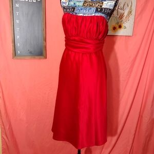 David's Bridal Red Prom Dress